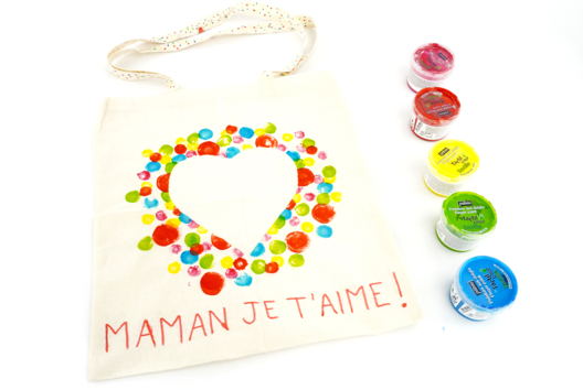 Tote bag Fete des mere fait main - Activités manuelles fête des mères - 10doigts.fr - 2