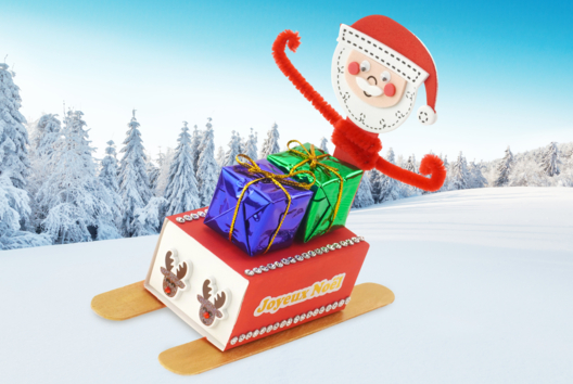 traineau père noël activiité enfant - Activités manuelles Noël - 10doigts.fr