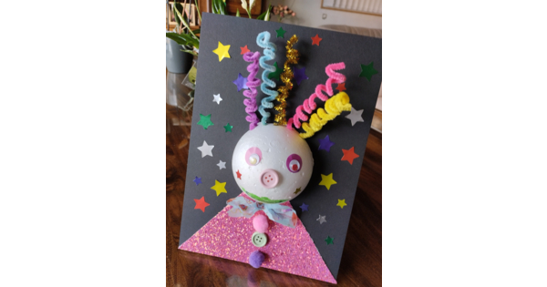 Le clown rigolo par Agathe (5 ans)- 10doigts.fr