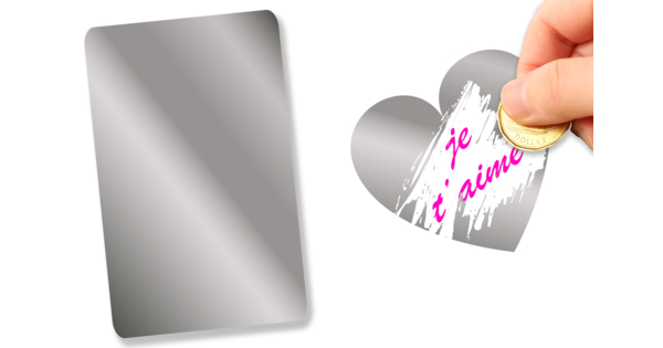 Feuille Autocollante 10x23 Cm Argent Grosses Paillettes