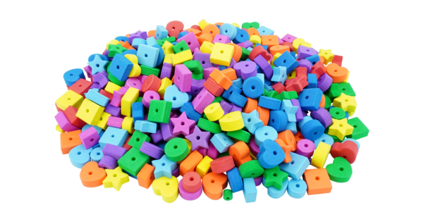 Perles En Mousse Caoutchoutée : 250 Pièces En 10 Couleurs