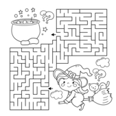 Labyrinthe - Coloriages - 10doigts.fr