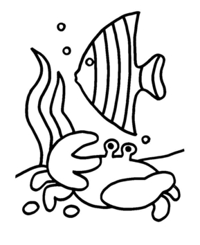 Poisson et crabe 01 - 10doigts.fr