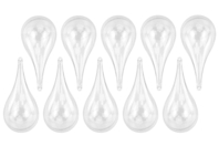 Boule goutte en plastique transparent - 10 pièces - Formes à garnir - Plastique - 10doigts.fr