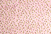 Coupon de tissu en coton imprimé (43 x 53 cm) - Pois rose et marron - Coupons de tissus - 10doigts.fr