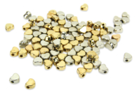 Perles intercalaires cœur or et argent - 100 perles - Perles Intercalaires - 10doigts.fr