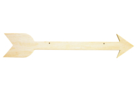 Flèche en bois à suspendre - 40 cm - Plaque de porte - 10doigts.fr