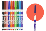 marqueurs feutres textiles pointe fine - Peintures et marqueurs pour tissus - 10doigts.fr