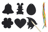 motifs de pâque sen carte à gratter - Kits créatifs Pâques - 10doigts.fr