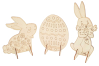 Motifs Paques Bois - Supports de Coloriages - 10doigts.fr