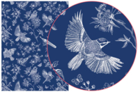 papier decopatch oiseaux bleus - Papiers Décopatch - 10doigts.fr