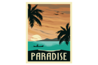 peinture numéro paradise - Peinture aux numéros - 10doigts.fr