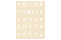 Pochoir alphabet scrabble - 20 x 30 cm - Pochoir alphabet - 10doigts.fr