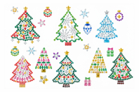 stickers sapin Noël cristal strass - Gommettes de Noël - 10doigts.fr