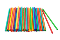 Tiges en bois couleurs assorties - 60 pièces - Bâtons et tiges en bois - 10doigts.fr