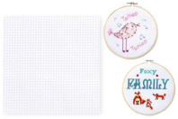 toile aida broderie - Tambours et toiles à broder - 10doigts.fr