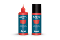 Peinture acrylique mate 80 ml - Rouge - Peinture acrylique mate - 10doigts.fr
