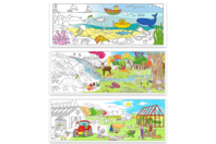 Fresques géantes à colorier : mer, forête t ferme - Supports de Coloriages - 10doigts.fr