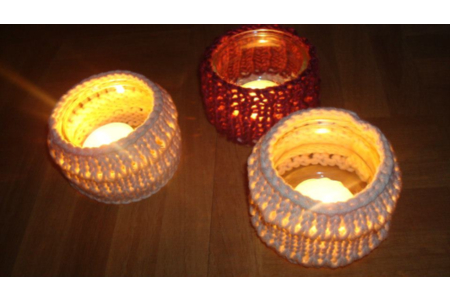 Bougeoirs "lumilaine" - Bougies - 10doigts.fr