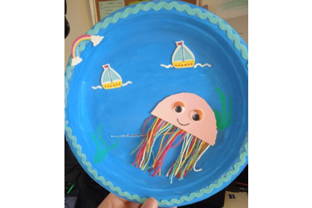 Création d'une pieuvre en mouvement - Peinture - 10doigts.fr