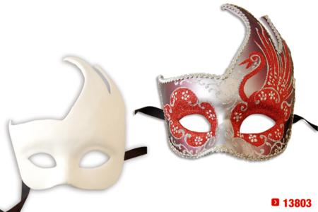 Masque Vénitien en papier comprimé - Masques Créatifs – 10doigts.fr