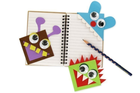 Marque page monstres rigolos en papier - Activités manuelles Halloween – 10doigts.fr