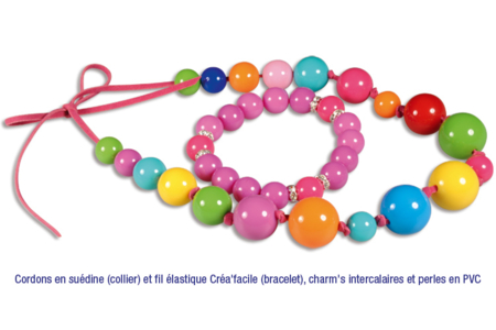 Set d'environ 180 perles en plastique, couleurs vives et tailles assorties - Perles Acrylique – 10doigts.fr