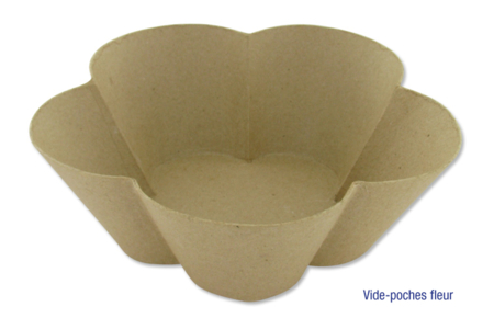 Corbeille vide-poches fleur en carton papier mâché - 10doigts.fr