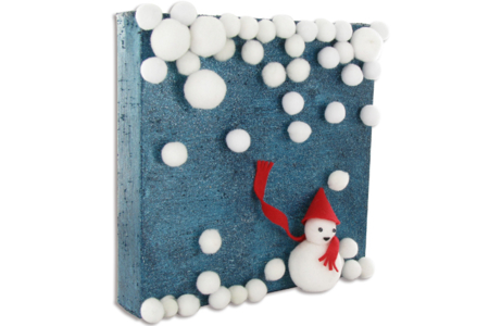 Pompons blancs, tailles assorties - 72 pièces - Pompons – 10doigts.fr