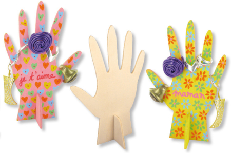 Main Porte-bagues en bois - Boîtes et supports à bijoux – 10doigts.fr