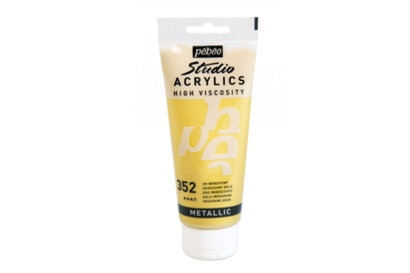 Acrylique iridescente 100 ml - Or - Peinture acrylique à effets – 10doigts.fr