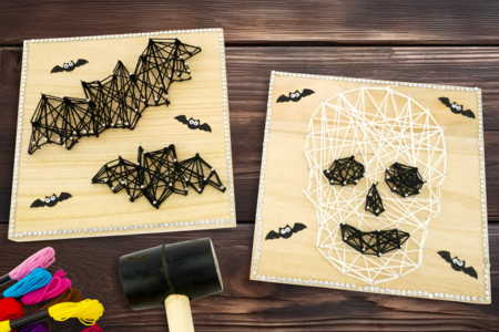 Activite Enfant Halloween String Art - Activités manuelles Halloween – 10doigts.fr