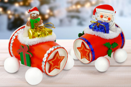 Activite Enfant Noel Voiture Pere Noel - Activités manuelles personnages de Noël – 10doigts.fr