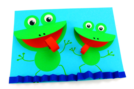 Activité Manuelle Grenouille papier - Activités manuelles collage, pliage – 10doigts.fr