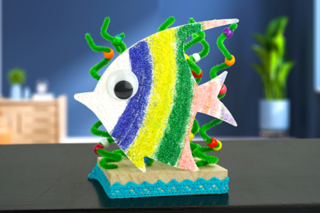 Activite Paillette Enfant Poisson Ete - Activités manuelles océan – 10doigts.fr