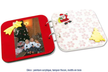 Album photos 5 pages en bois - Activités manuelles objets décorés – 10doigts.fr