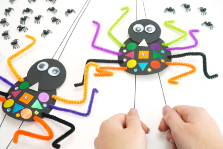 Araignée qui grimpe - Activités manuelles Halloween – 10doigts.fr