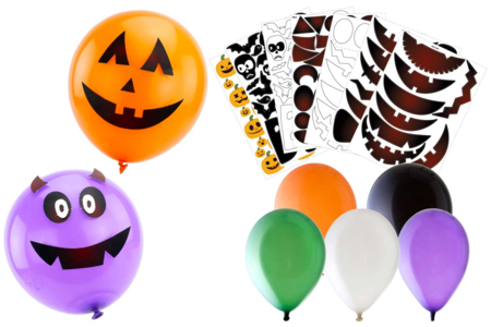 Ballons d'Halloween à décorer - Ballons d'halloween – 10doigts.fr