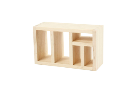 Bibliothèque en bois pour poupée - Univers Miniature : maison de poupée et miniatures – 10doigts.fr