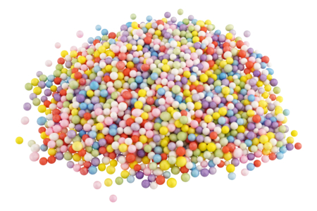 billes colorées en polystyrène - Boules en polystyrène – 10doigts.fr