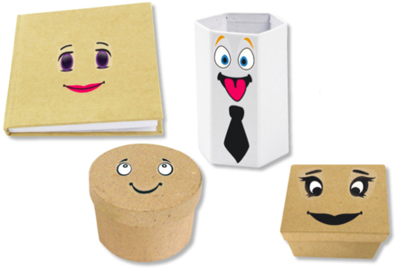 bois et cartons stickers - Gommettes Yeux et Visages – 10doigts.fr
