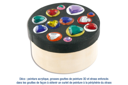 boite en bois décorée - Boîtes en bois – 10doigts.fr