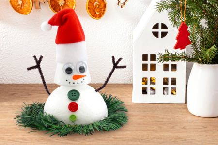 Petits bonnets de père Noël en feutrine - 6 pièces - Petites décorations de Noël – 10doigts.fr