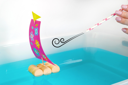bricolage enfant bateau flotte - Activités manuelles recyclage – 10doigts.fr
