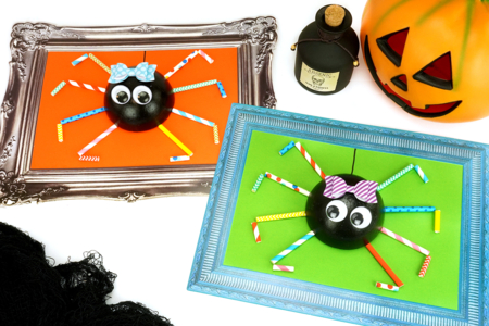 Bricolahe Halloween Paille Araignée - Activités manuelles Halloween – 10doigts.fr