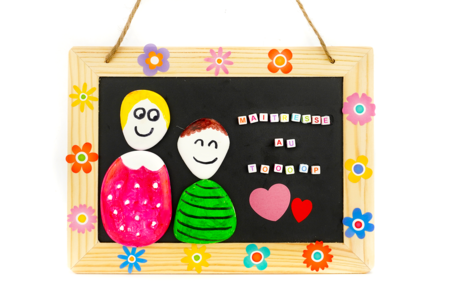 Cadeau maitresse ardoise avec galet - Activités manuelles cadeaux maitresses, maitres, ATSEM, AESH, nounous... – 10doigts.fr