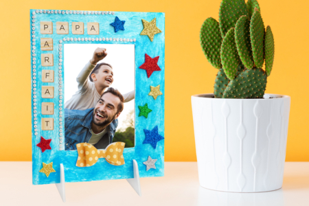 cadre fête des pères cadeau enfants - Activités manuelles fête des pères – 10doigts.fr