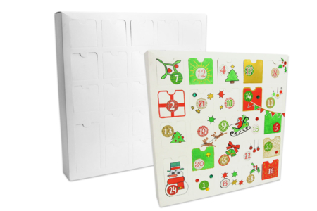 Calendrier de l'avent à remplir en carte forte blanche - Calendriers de l'Avent – 10doigts.fr