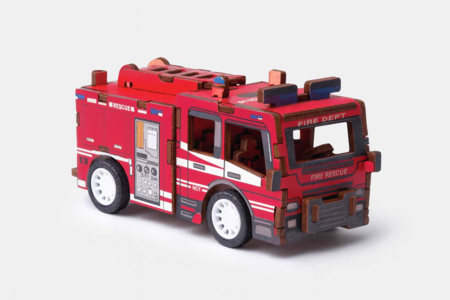 camion pompier maquette - Maquettes en bois – 10doigts.fr