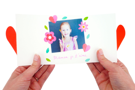 carte à ouvrir message enfermé - Cartes Fête des mères – 10doigts.fr